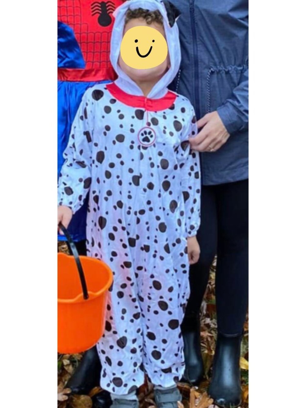 Kids Dalmatian Dog Halloween Costume Hooded One Piece Kids size small